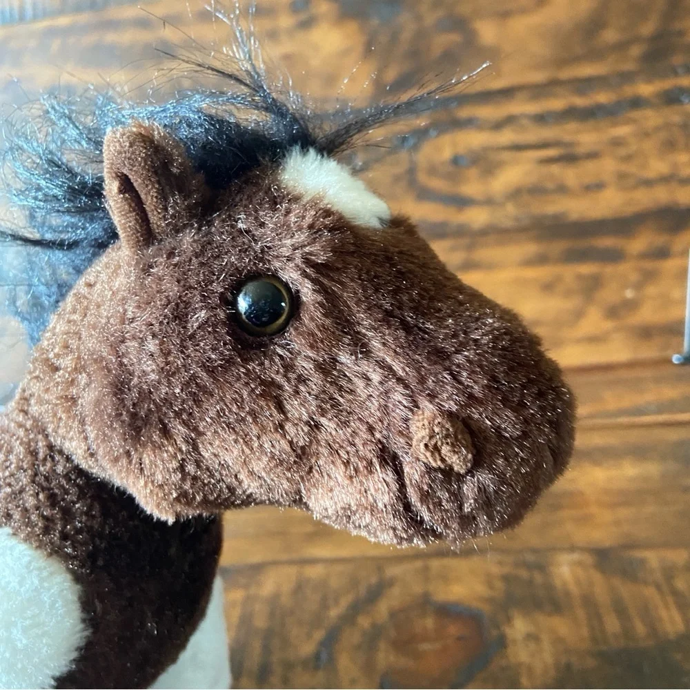 Ganz‎ Pinto Horse Brown White Plush Stuffed Animal Toy 8